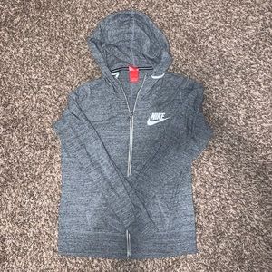 Nike Gray Zip-Up Hoodie Women’s Large